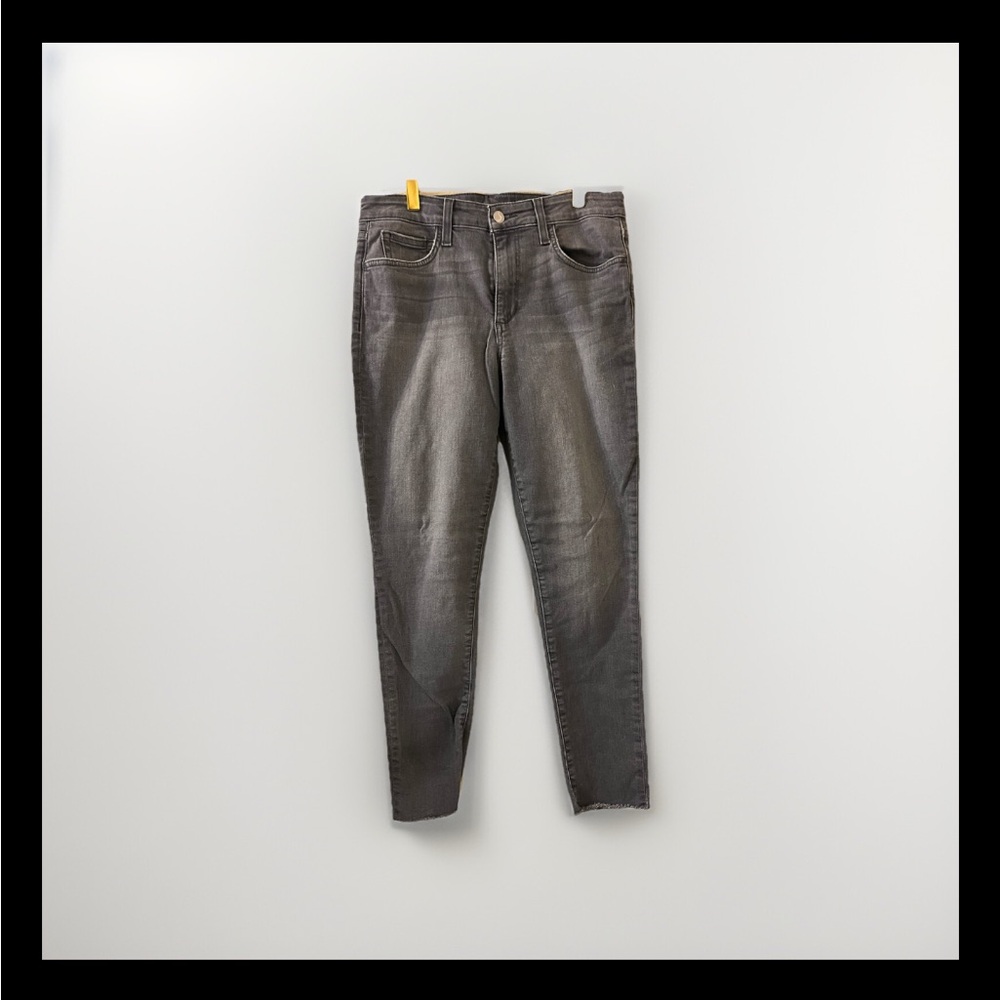 Joe's Jeans Gray Skinny Jeans with Worn-In Texture